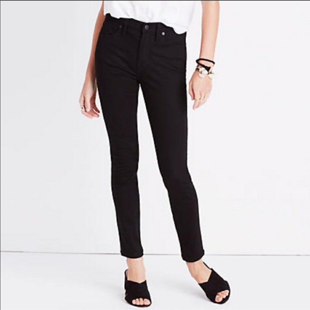 Madewell 9" High Rise Skinny Jeans Black 31 Taller